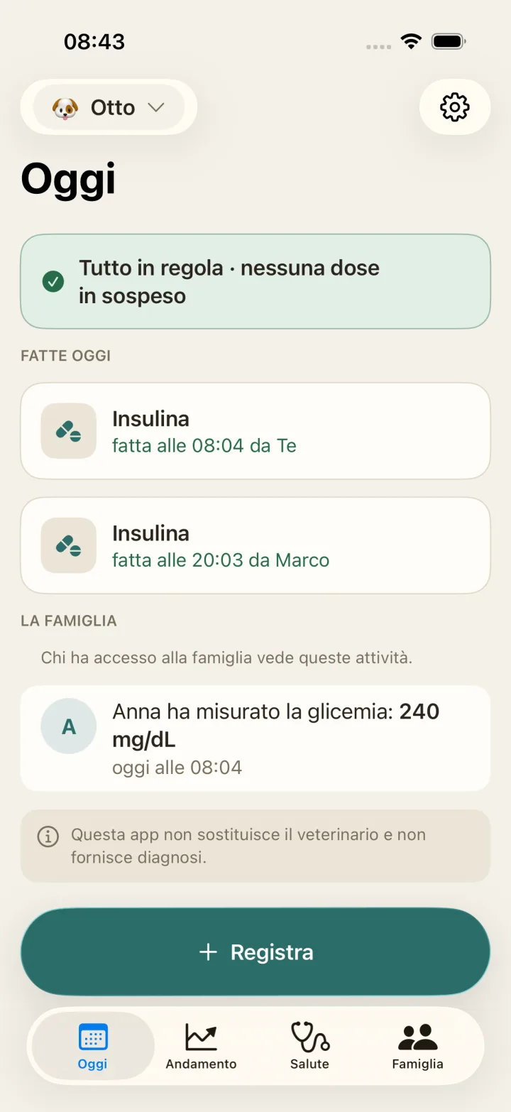 Tutto in regola · nessuna dose in sospeso